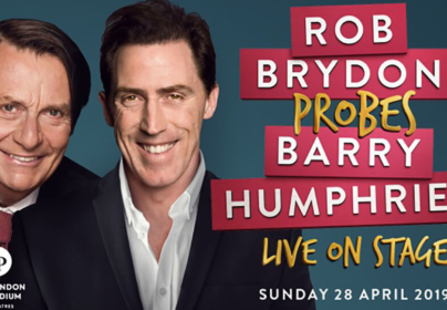 ROB BRYDON TO PROBE BARRY HUMPHRIES LIVE ON STAGE