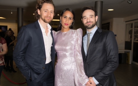 Tom Hiddleston, Zawe Ashton and Charlie Cox celebrate the opening night of Jamie Lloyd’s production of Betrayal